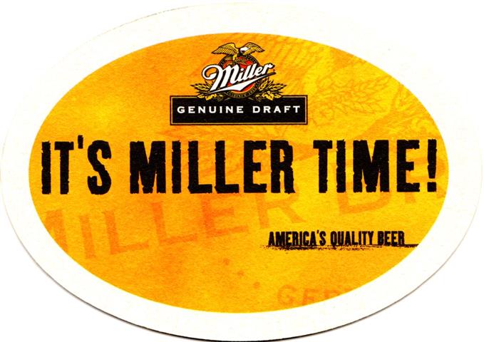 milwaukee wi-usa miller oval 1a (185-it's miller time)